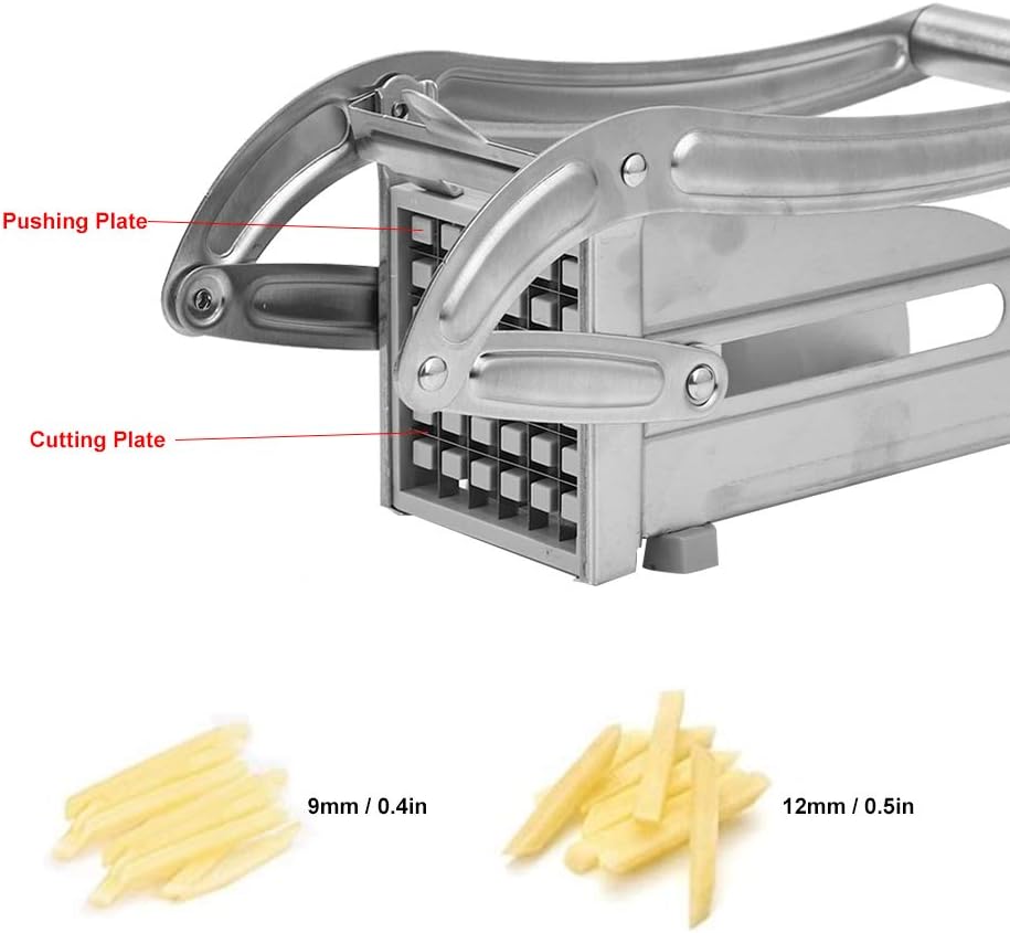 Stainless Steel Fries Cutter Professional Kitchen Slicer 36/64 Hole Cutting Blades