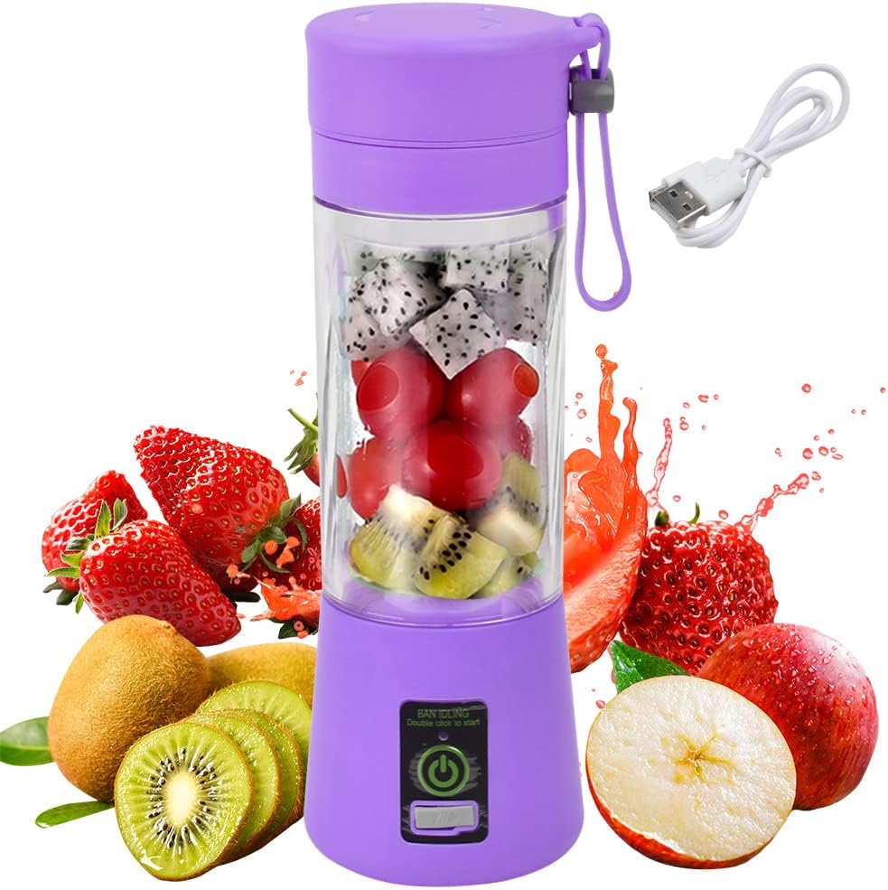 USB Rechargeable 6 Blade Juicer Mini Juice Blender for Smoothies and Shakes